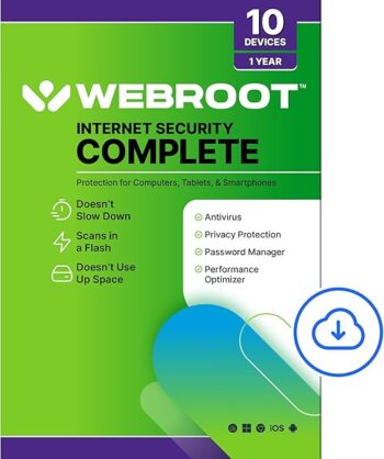 Webroot Internet Security Complete | 10 Device