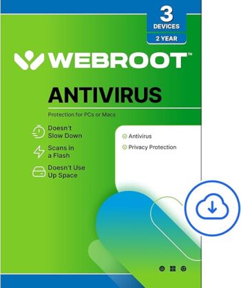 Webroot Antivirus Software 2025 | 3 Device
